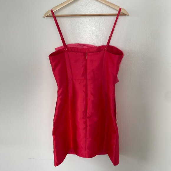 NWT Hutch Serena Bow A-Line Mini Dress Pink Red - Picture 8 of 11